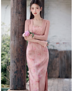Chinese style strap dress