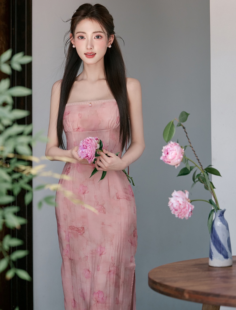 Chinese style strap dress