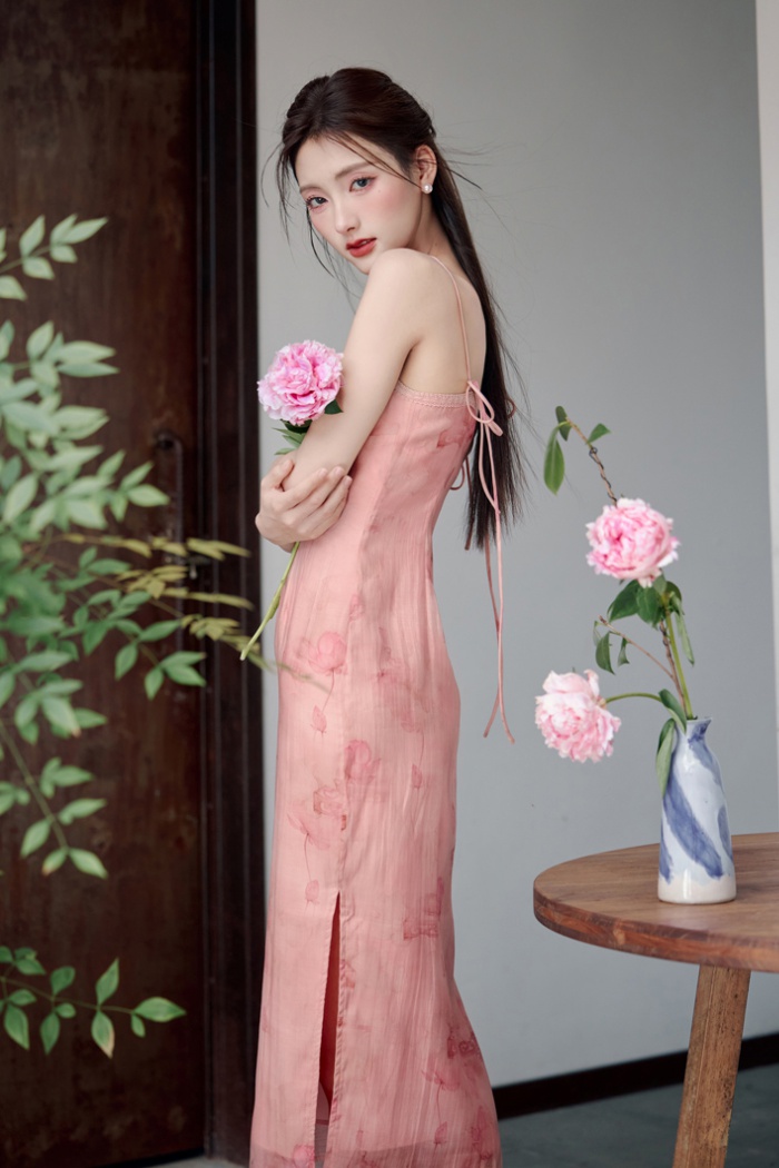 Chinese style strap dress