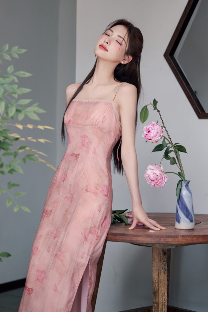 Chinese style strap dress