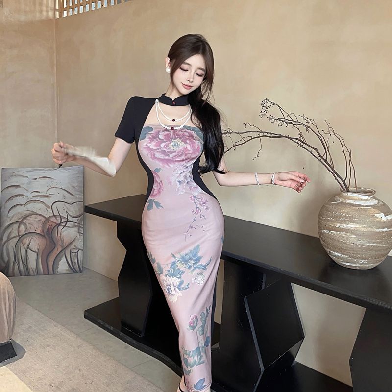 Slim sexy dress Chinese style summer formal dress for women