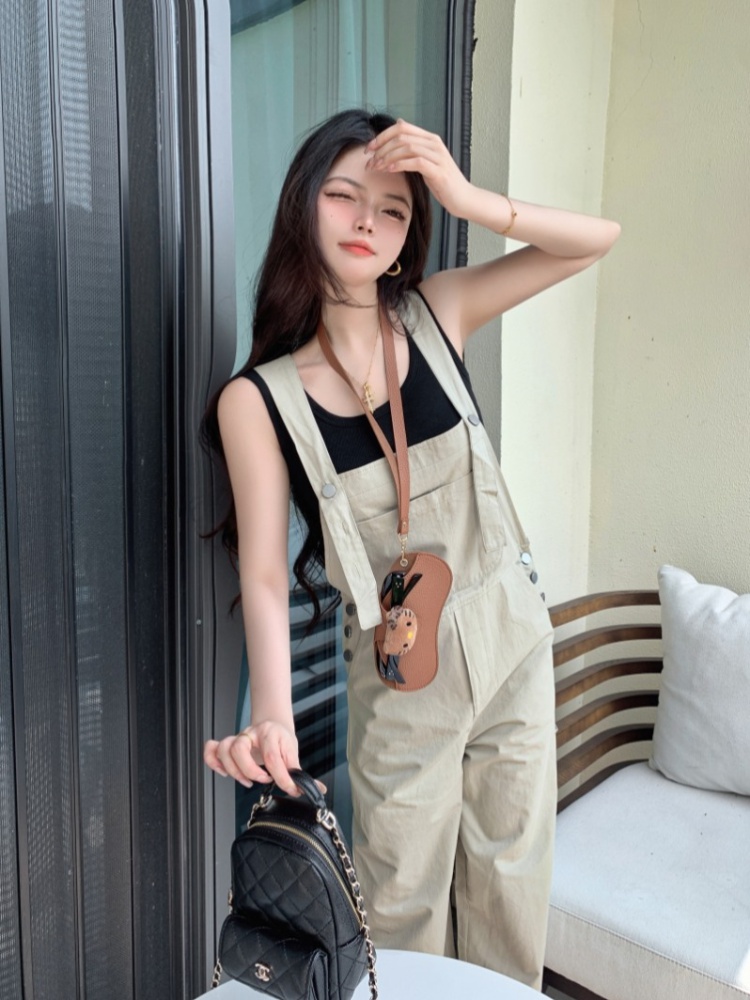 Slim Casual bib pants loose summer jumpsuit for women