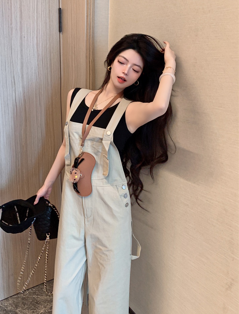 Slim Casual bib pants loose summer jumpsuit for women