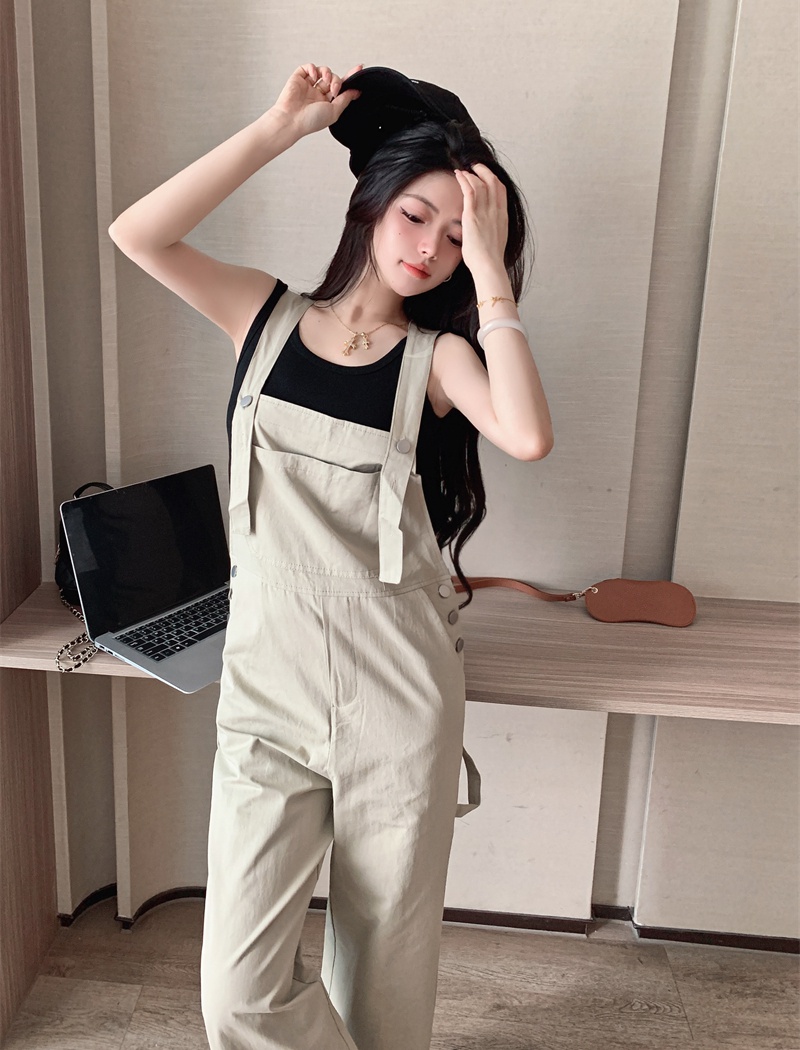 Slim Casual bib pants loose summer jumpsuit for women