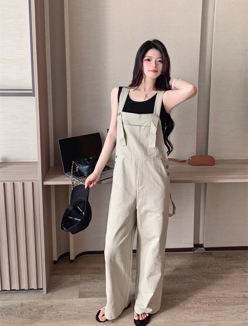 Slim Casual bib pants loose summer jumpsuit for women