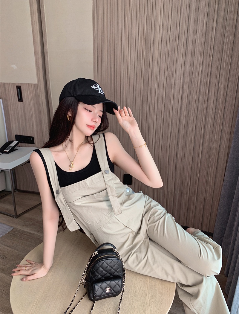 Slim Casual bib pants loose summer jumpsuit for women