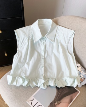 Sleeveless niche shirt all-match summer tops for women