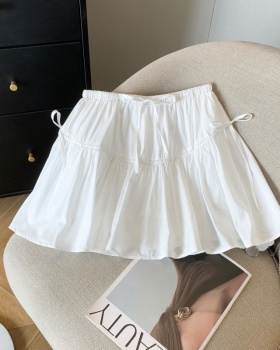 All-match sweet summer skirt white Korean style slim puff skirt
