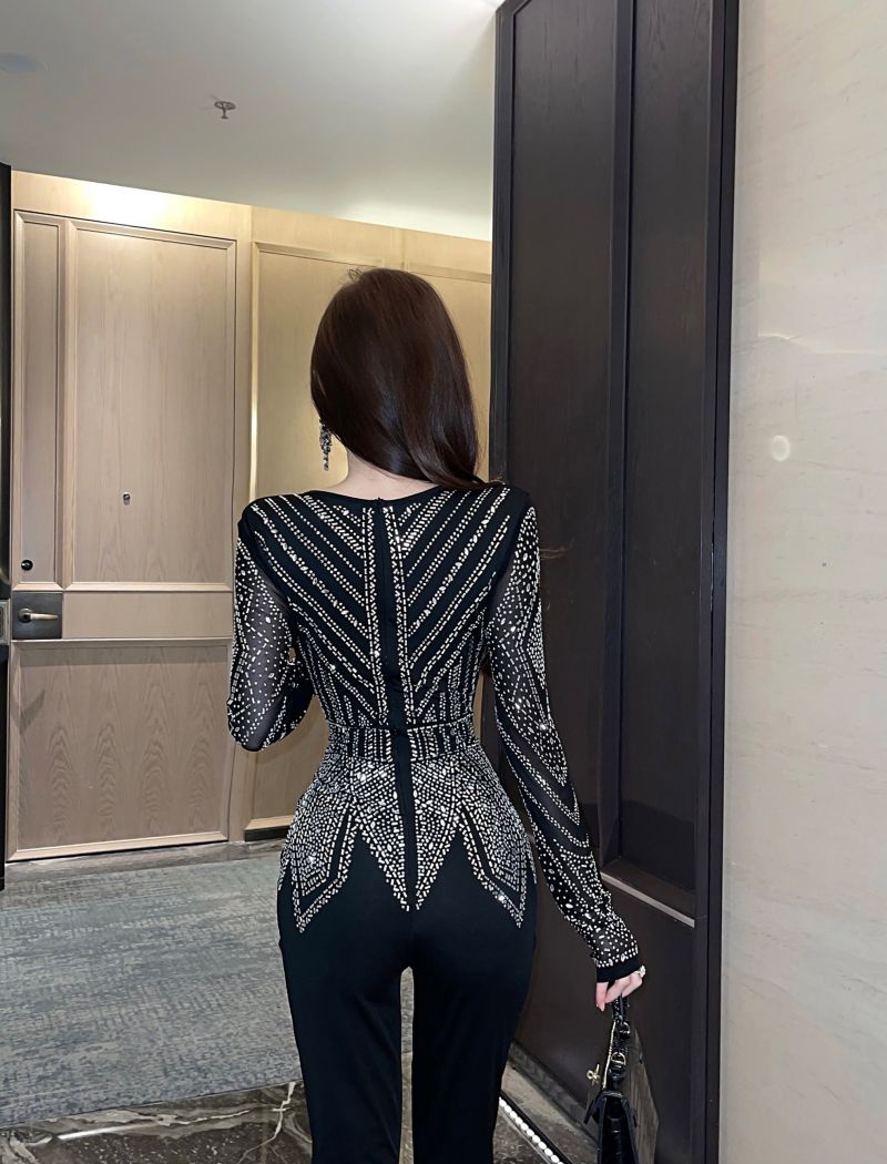 Pure fashion rhinestone European style jumpsuit