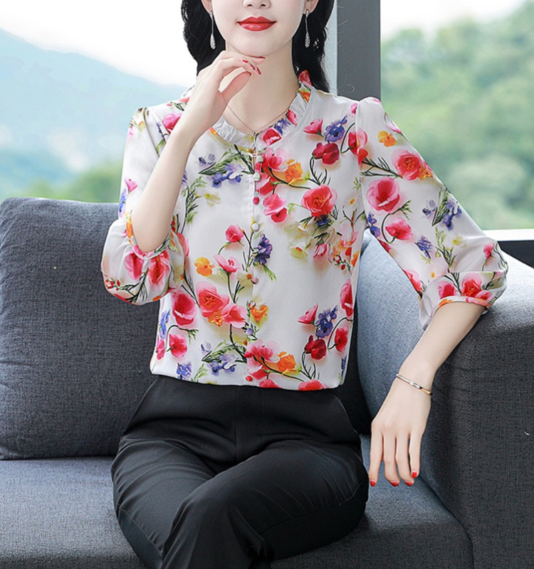 Chiffon small shirt Cover belly shirt for women