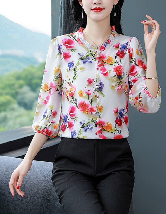 Chiffon small shirt Cover belly shirt for women