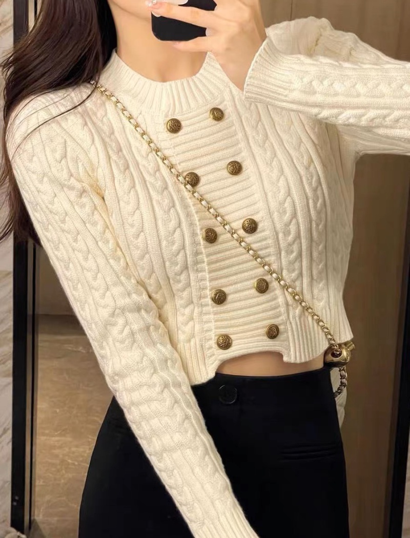 Twist pattern autumn and winter retro sweater