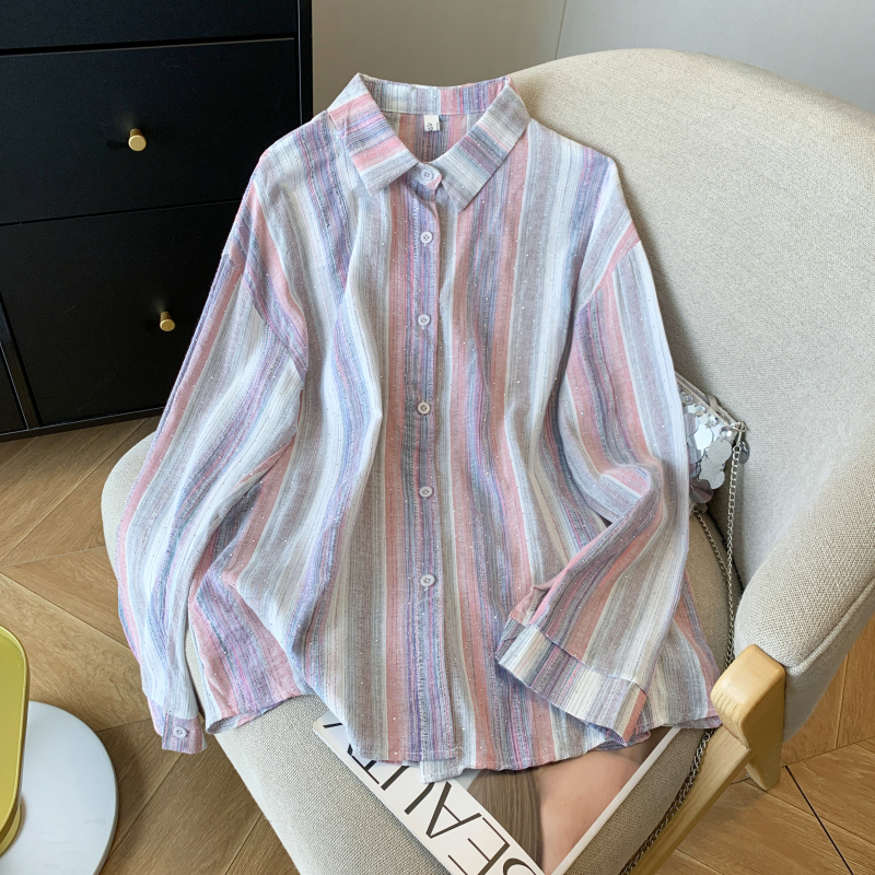 Stripe personality shirt sunscreen coat