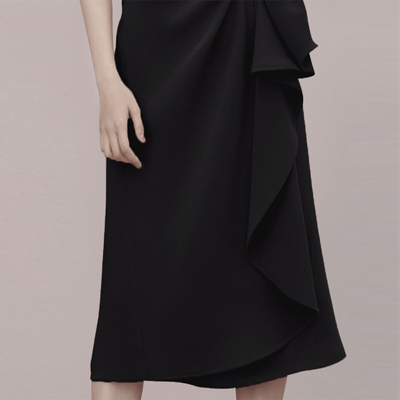 Sling long summer black slim sexy dress for women