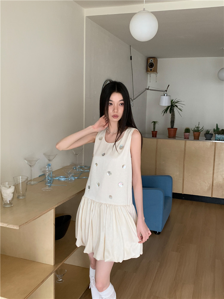 Liangsi white Sexy underwear loose shell dress