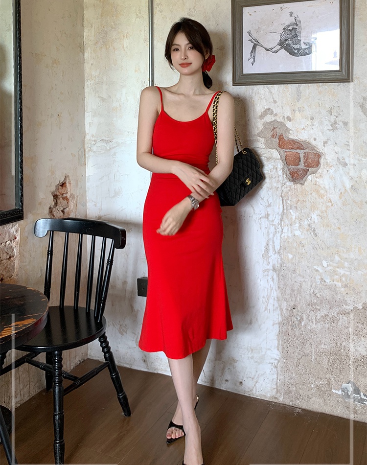 Package hip slim long dress halter spicegirl dress for women