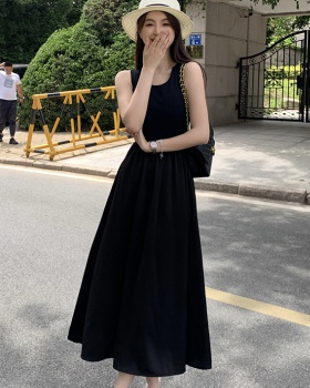 France style Hepburn style long dress bow dress for women