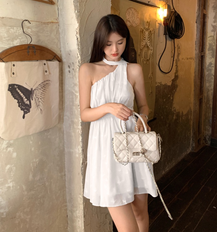 Summer strapless short streamer lady dress for women