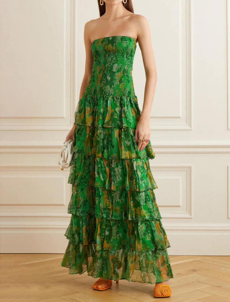 Summer European style dress lotus leaf wears outside long dress