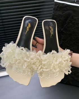 Low summer fashion lady flowers slippers for women