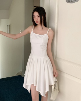 Special white pearl sling dress