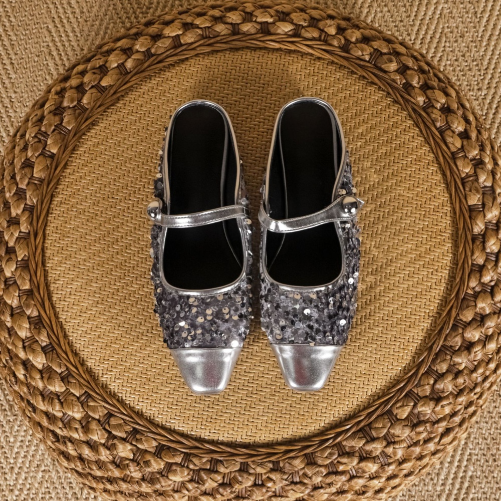 Cozy glitter sequins fashion wears outside autumn shoes