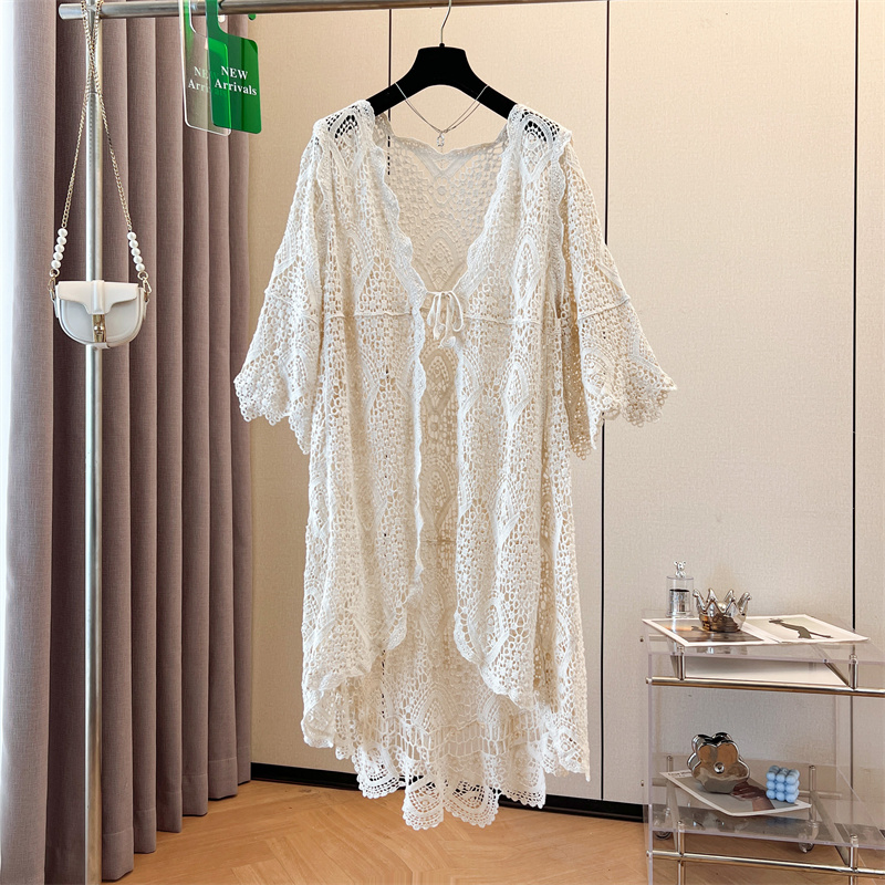 Loose national style smock summer sunscreen tops for women