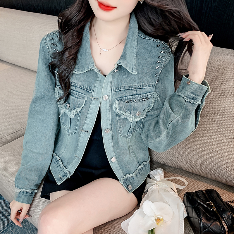 Denim coat all-match denim jacket for women