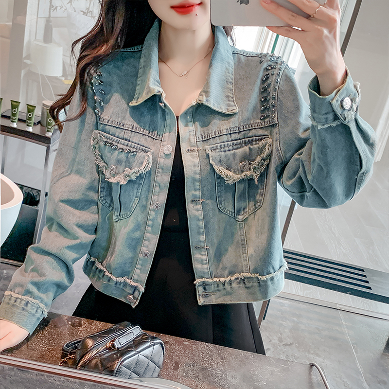 Denim coat all-match denim jacket for women