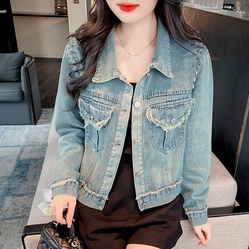 Denim coat all-match denim jacket for women