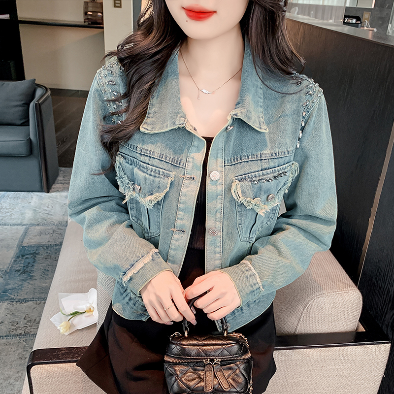 Denim coat all-match denim jacket for women