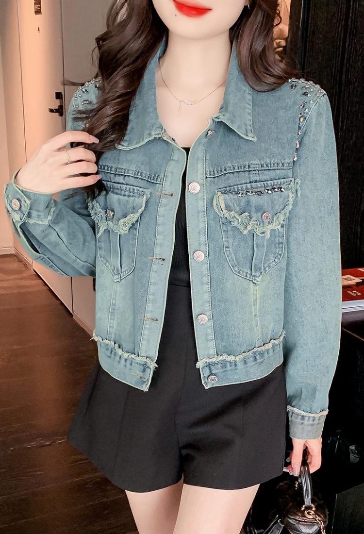 Denim coat all-match denim jacket for women