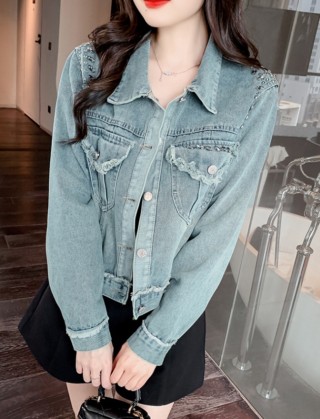 Denim coat all-match denim jacket for women