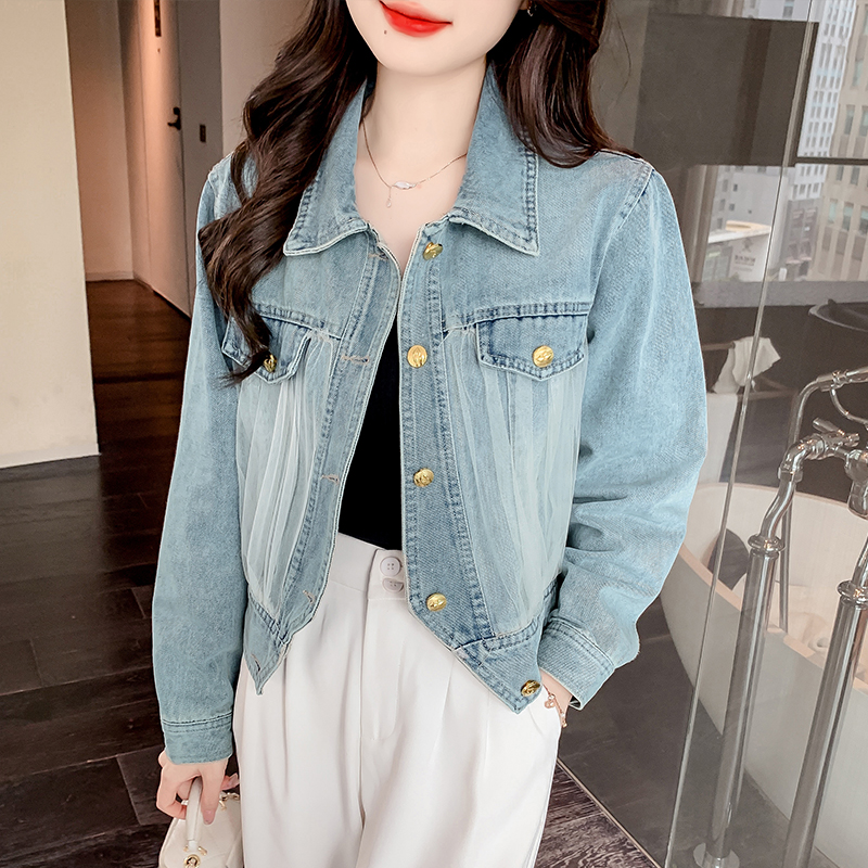 Denim coat spring and autumn denim jacket