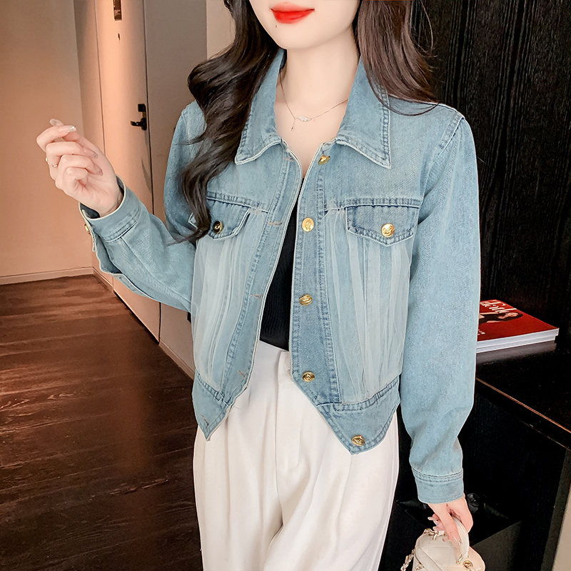 Denim coat spring and autumn denim jacket