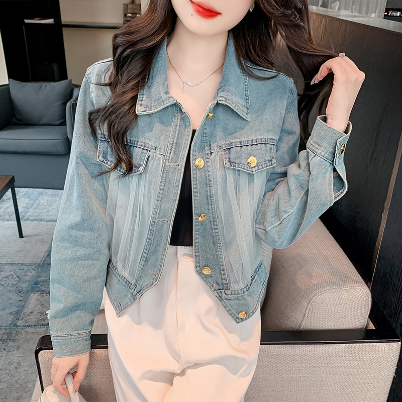 Denim coat spring and autumn denim jacket