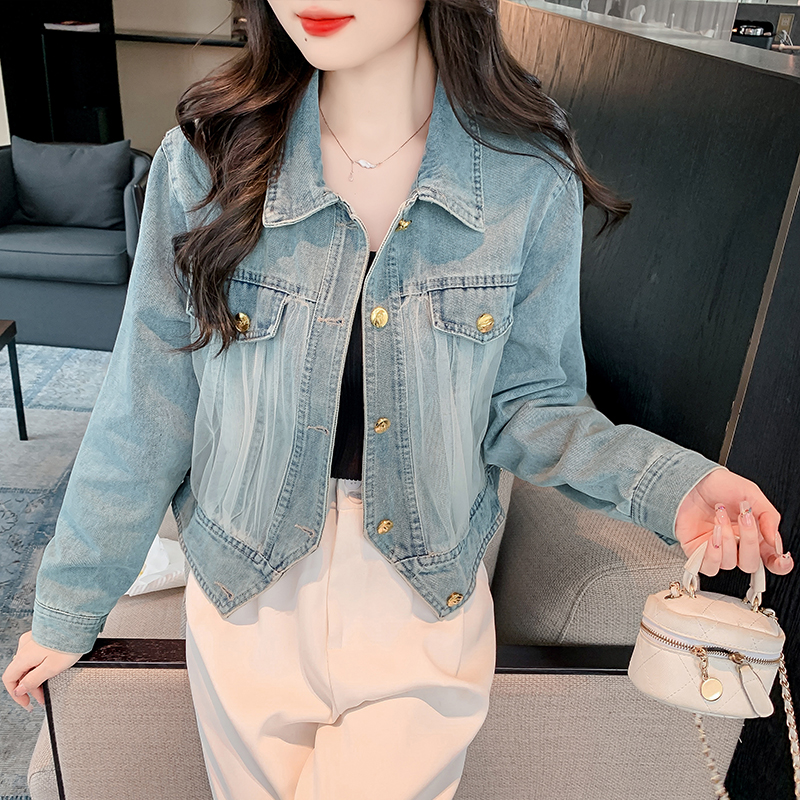 Denim coat spring and autumn denim jacket