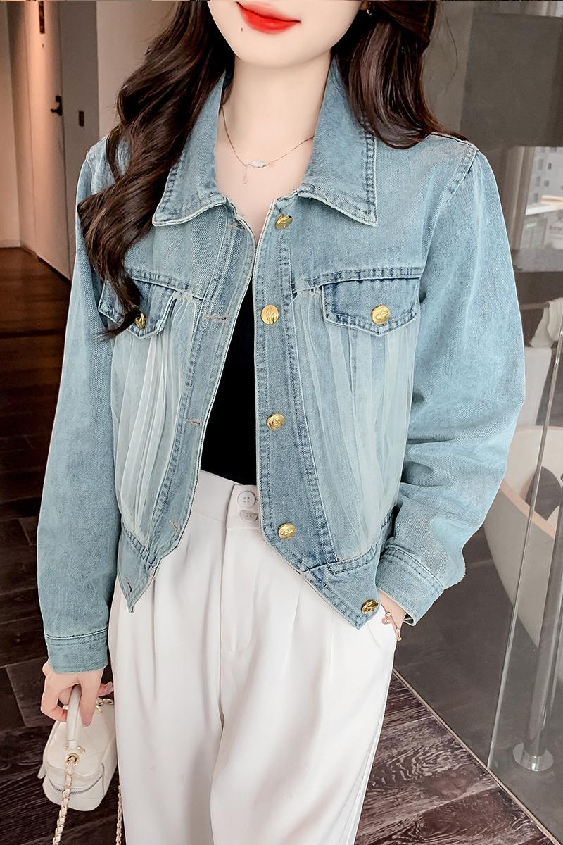 Denim coat spring and autumn denim jacket