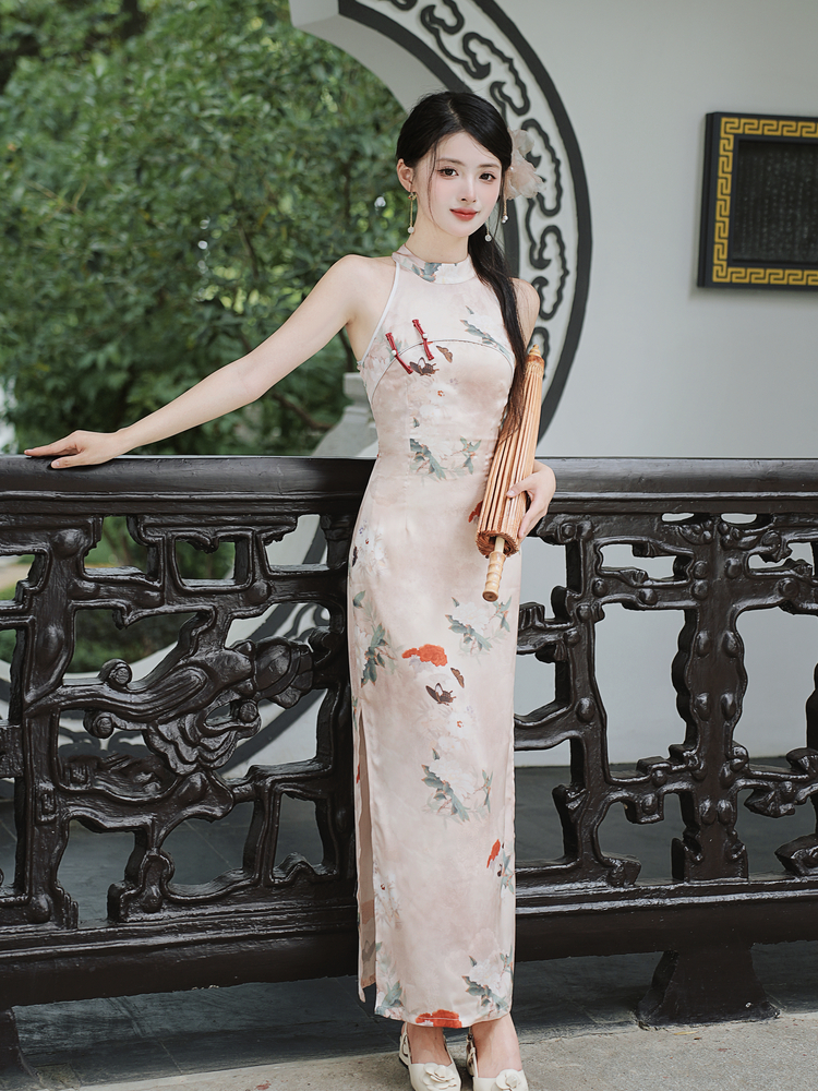 Couples colors cheongsam Chinese style dress