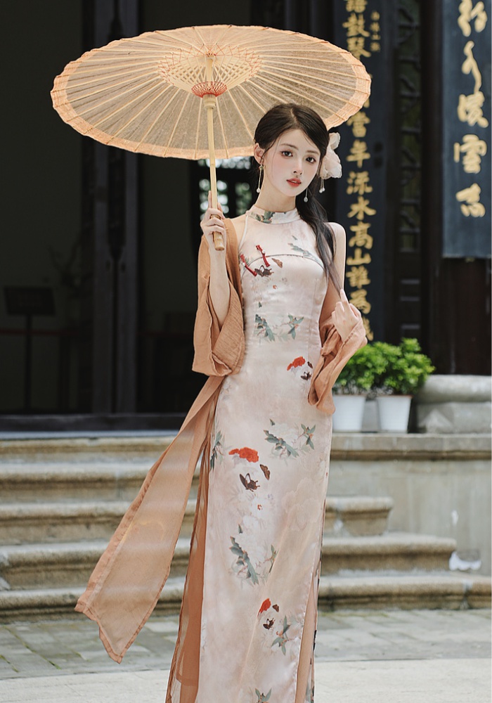 Couples colors cheongsam Chinese style dress