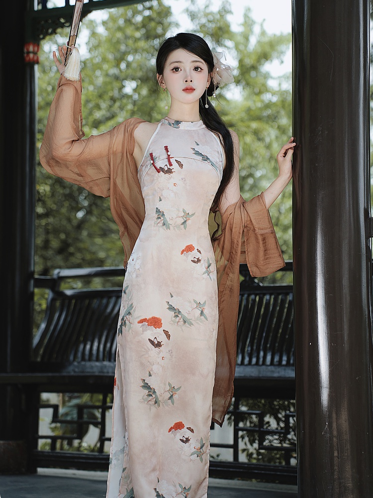 Couples colors cheongsam Chinese style dress