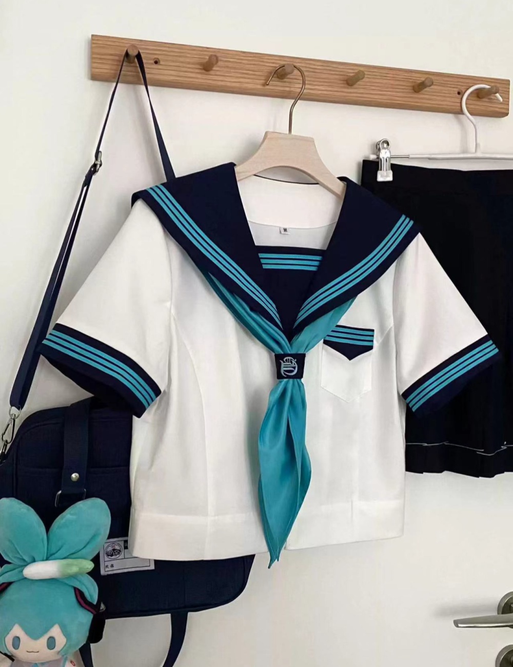 Summer college style cosplay short sleeve uniform a set