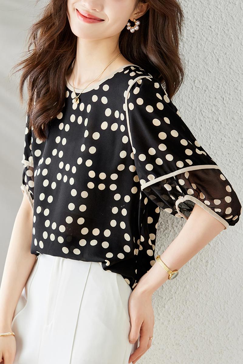 Summer show young shirt chiffon small shirt for women