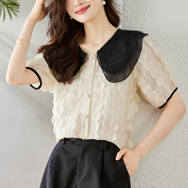 Summer stereoscopic doll collar tops