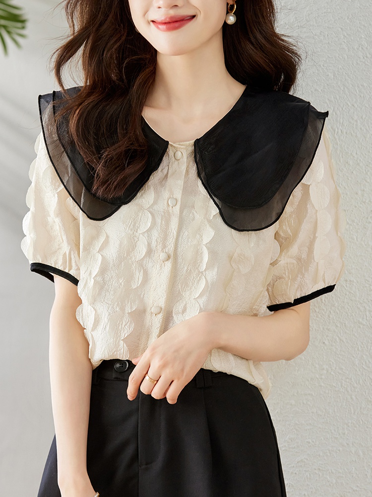 Summer stereoscopic doll collar tops