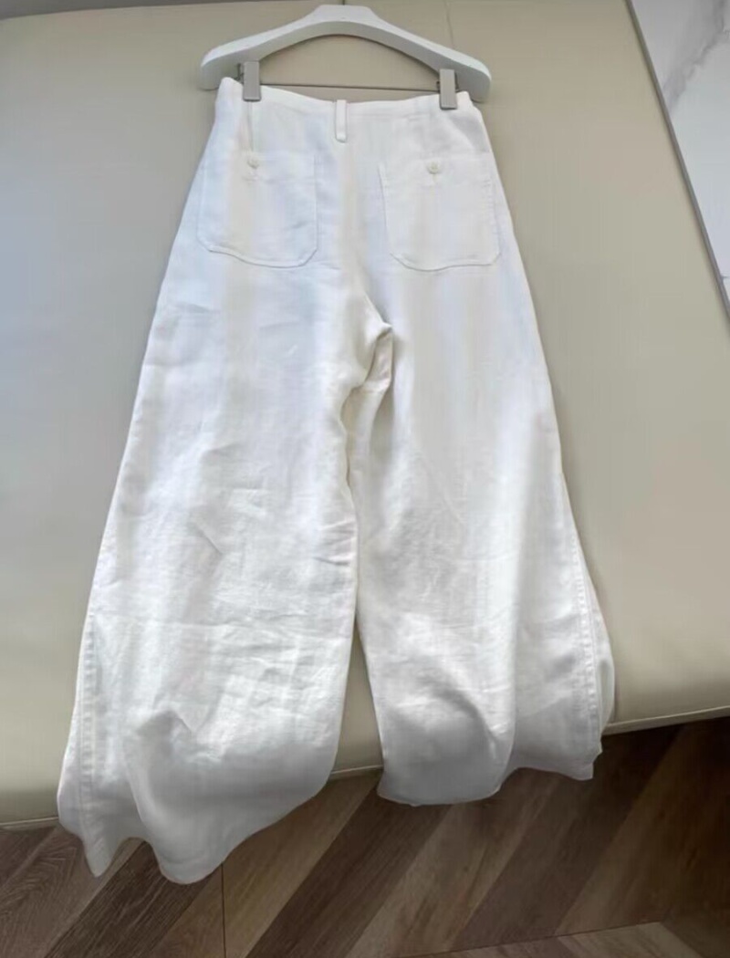 Drape cotton linen summer Casual lazy wide leg pants