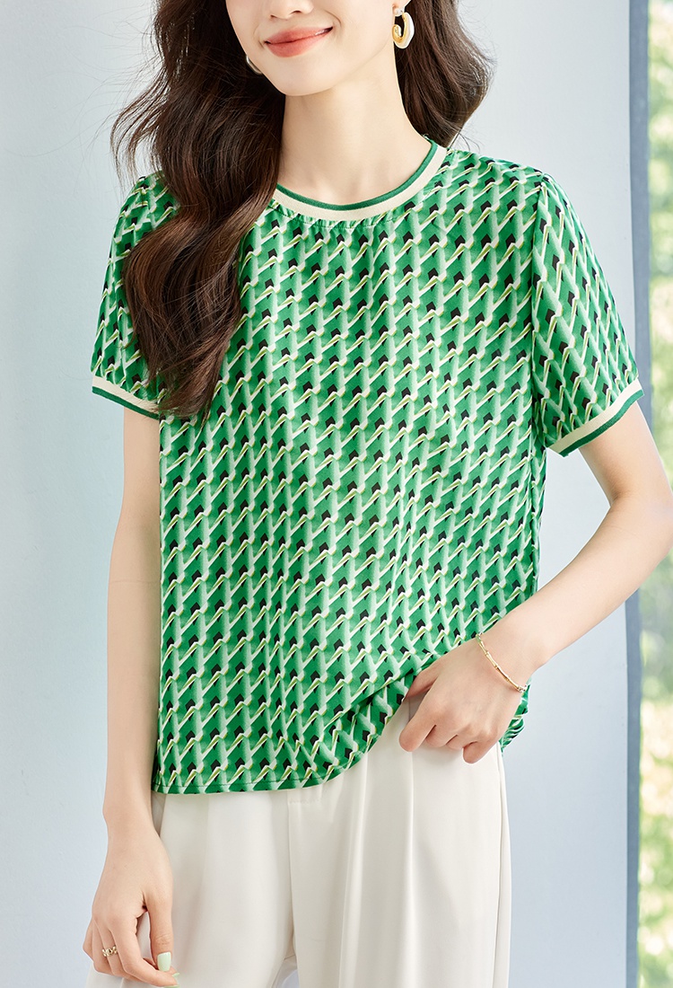 Fashion Casual chiffon shirt simple slim T-shirt