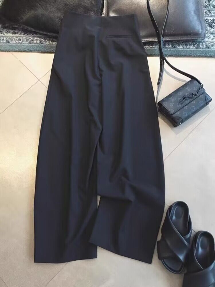 Banana high waist wide leg unique black long pants