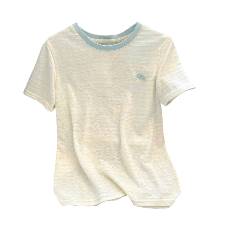 Embroidery T-shirt show young tops for women