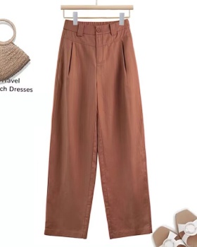 Flax Casual pants summer wide leg pants for women